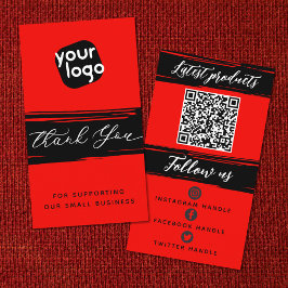 Cartão De Visita Adicionar logotipo e código QR Personalizado Moder