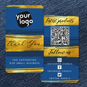Cartão De Visita Adicionar logotipo e código QR Personalizado Moder