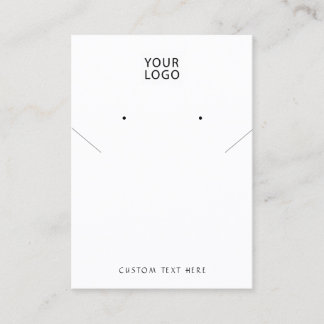 Cartão De Visita Adicionar logotipo Jewelry White colace earring