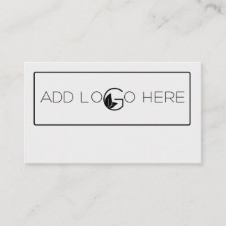 Cartão De Visita Adicionar Logotipo Preto Branco Simples Negrito