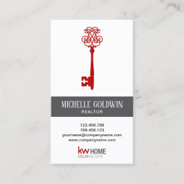 Cartão De Visita Adicionar Logotipo Tecla Moderna do Imobiliário
