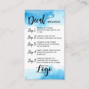 Cartão De Visita ADICIONAR O APLICATIVO DE decalque DO LOGOTIPO CAR