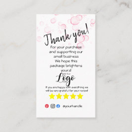 Cartão De Visita ADICIONAR O obrigado DE LOGOTIPO A pedido inserir 