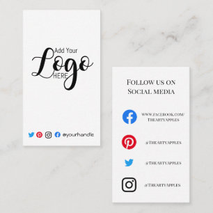 Cartão De Visita ADICIONAR SEU pedido de produto LOGO simples de in