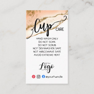 Cartão De Visita ADICIONAR SUA Xícara DE LOGOTIPO CARE vinil para 