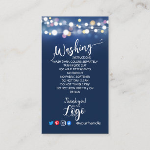 CARTÃO DE VISITA ADICIONE AS SUAS PLACAS DE CUIDADO COM AS INSTRUÇ