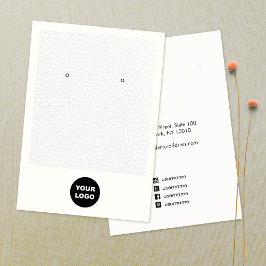 Cartão De Visita Adicione o logotipo Coluna branca e retentor de te