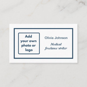 Cartão De Visita Adicione o logotipo de foto da sua própria imagem