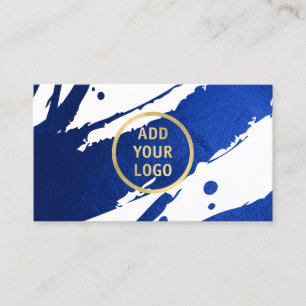 Cartão De Visita Adicione o seu Abstrato de logotipo - Trascos Azui