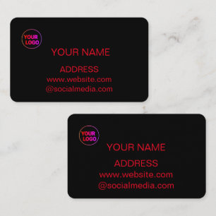 Cartão de visita adicione os detalhes do logotipo