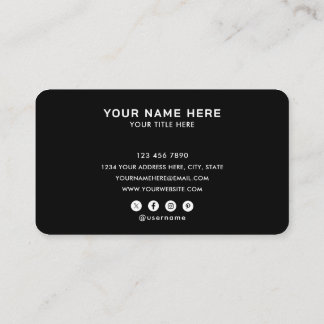 Cartão De Visita Adicione seu círculo de logotipo personalizado pre
