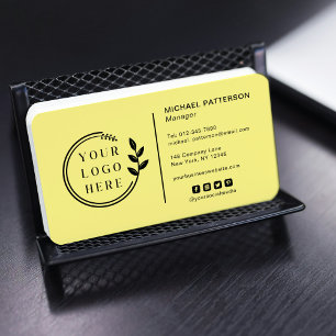 Cartão De Visita Adicione Seu Logotipo Código QR de Mídia Social Co