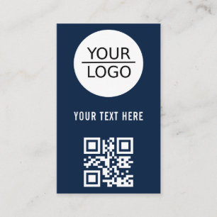 Cartão De Visita Adicione seu Logotipo Código QR Texto Personalizad