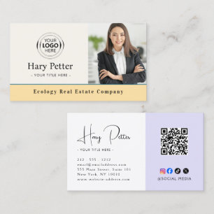 Cartão De Visita Adicione seu logotipo e foto Agente