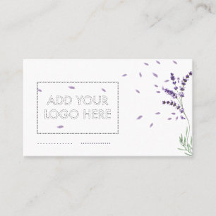 Cartão De Visita Adicione seu logotipo Floral Lavanda