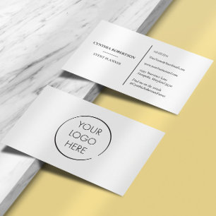 Cartão De Visita Adicione Seu Logotipo Minimalista Elegante Simples