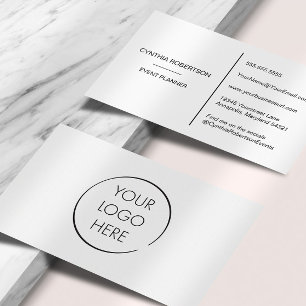Cartão De Visita Adicione Seu Logotipo Minimalista Elegante Simples