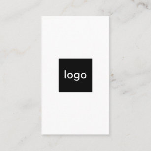 Cartão De Visita Adicione seu logotipo personalizado branco profiss