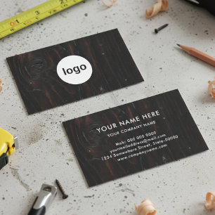 Cartão De Visita Adicione Seu Logotipo Personalizado Carpinteiro