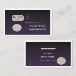 Cartão De Visita Adicione seu logotipo personalizado círculo profis