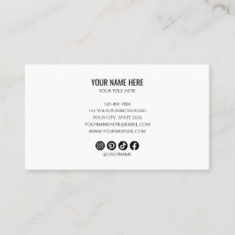 Cartão De Visita Adicione seu logotipo personalizado círculo profis