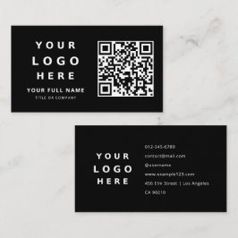 Cartão De Visita Adicione Seu Logotipo Personalizado & Código QR Pr
