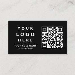 Cartão De Visita Adicione Seu Logotipo Personalizado & Código QR Pr