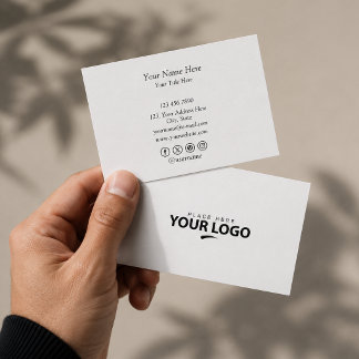 Cartão De Visita Adicione Seu Logotipo Personalizado | Executivo Si