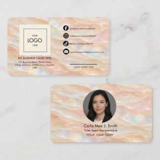Cartão De Visita Adicione seu logotipo personalizado moderno minima