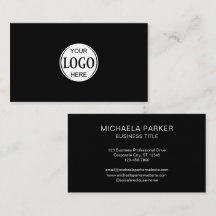 Adicione Seu Logotipo Personalizado Preto Profissi