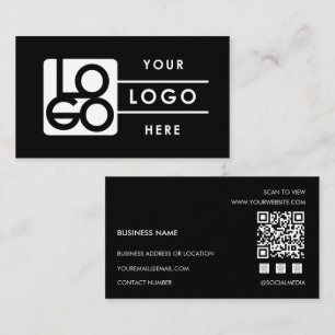 Cartão De Visita Adicione Seu Logotipo Personalizado Retângulo Pret