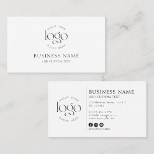 Cartão De Visita Adicione Seu Próprio Logotipo DIY Branding Pequeno