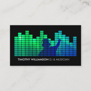 Cartão De Visita Adicione seus DJs do equalizador Photo II, músicos