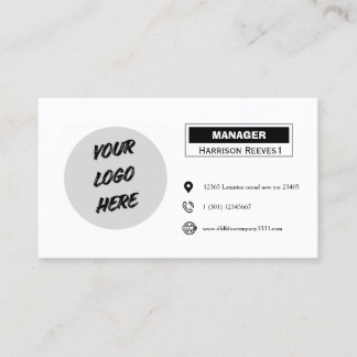 Cartão De Visita adicione seus próprios ícones personalizados logo 