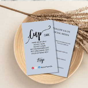 Cartão De Visita Adicione suas placas de suporte de copa de logotip