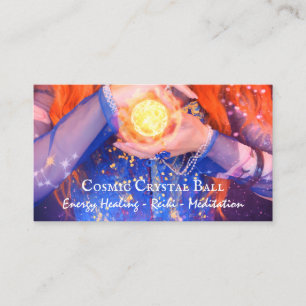 Cartão De Visita Adivinho Bola de Cristal Cura pela Energia Reiki