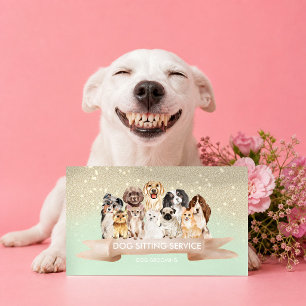 Cartão De Visita Adoção de Cães Resgatados Filhote