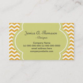 Cartão De Visita Adorável, elegante, cromo amarelo moderno