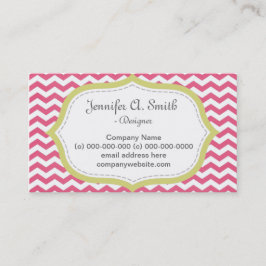 Cartão De Visita Adorável, elegante e moderno divisa rosa