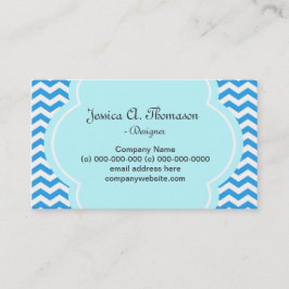 Cartão De Visita Adorável, elegante, moderno diafragma azul