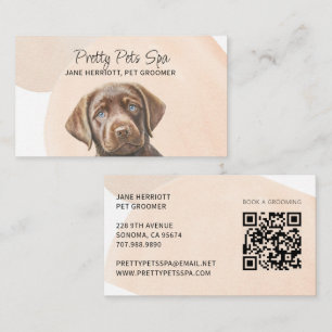 Cartão De Visita Adorável Petshop de Cachorro Ilustrado Tosa e Banh
