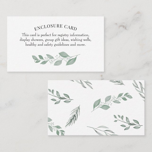 Cartão De Visita Adventure aguarda o Green Mountain Enclosure Card (Frente/Verso)