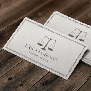 Cartão De Visita Advogado Aconselhador Clássico Lei Escala Elegante