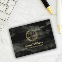 Advogado aquarela preto e dourado