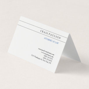 Cartão De Visita Advogado-Consultor Branco Negro na Profissão de Le