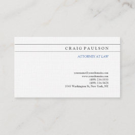 Cartão De Visita Advogado-Consultor Branco Negro na Profissão de Le