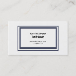 Cartão De Visita Advogado da família de fronteira azul de Marinho m