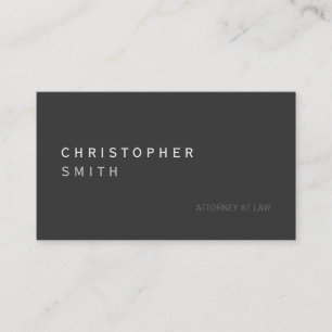 Cartão De Visita Advogado de Cinza Moderna