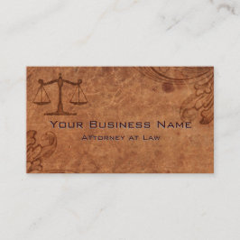 Cartão De Visita Advogado de Couro Embossed