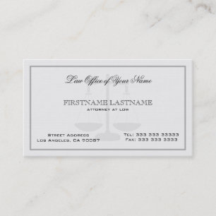 Cartão De Visita Advogado de Direito Textura de Linen Branco